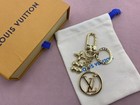 Facettes Key Ring Gold Lv Logo Bag Charm
