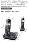 Panasonic Dect 6 0 Expandable 3 Cordless Cordless Phones W Answering Kx-tge633m