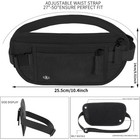 Rfid Blocking Travel Money Belt Hidden Passport Holder Pouch For Women Men