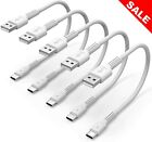 Mini 6 Inch Short Charger Cable Fast Charging Cord Usb A To Type C 5 Pack
