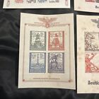 Nazi Germany Stamps Third Reich Souvenir Sheet Wwii Ww2 Military War Heroes Lot