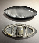 Gray Shoe   Dress Clips  Pair Mother Of Pearl Oval Mop