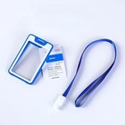 Id Badge Holder Double-sided Windows Clear Vertical Card Holder With Lanyard