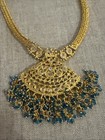 Indian Wedding Jewelry Bollywood Lot Bangles Necklace Pendants Gold Tone 8 Pcs