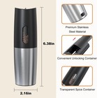 Electric Salt And Pepper Grinder Set  Automatic Gravity Salt And Pepper Grinder