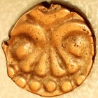 1795-1850 Dutch India Fanam Gold Coin  Cochin Sun moon 14k Ingot round bar unit 