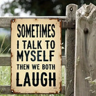 Funny Sarcastic Quote Metal Tin Sign  Vintage Style Home Bar Man Cave Decor