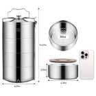 120 Oz Stainless Steel Stackable Lunch For Adult  Huge Capacity Bento With St   