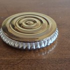 Vintage Majestic Gold Tone Metal Powder Compact With Mirror   Puff 2 5 