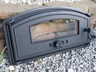 Cast Iron Pizza Oven Door With Glass   Bread Oven Doors   480x270mm Left