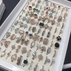 Costume Jewellery Mixed Lots 20pcs Colorful Zircon Lady s Rings Retro Fashion