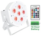  8  Rockville Battery Par 61 White Rechargeable Rgbwa uv Dmx Lights remotes bags