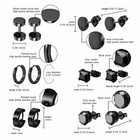 6 Pairs Stainless Steel Cz Huggie Hoop Earrings Studs Ear Piercing Mens Womens