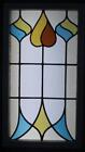 Edwardian Old English Leaded Stained Glass Window Abstract 18 3 4  X 33 1 2 