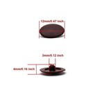 Luomorgo Home Office Screw Cap Cover 12x4mm 0 47x0 16 Inch d l   Brown