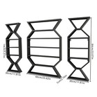 3pcs Set Black Nail Polish Wall Mount Rack Stand Metal Organizer Display Holder 