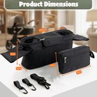 Stroller Organizer Bag With Insulated Cup Holder  Universal Stroller Caddy Wi   
