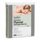 Forpro Premium Flannel 3-piece Massage Sheet Set Sage