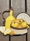 Vintage Homco Syroco Pear Lemon Daisy Fruit Wall Decor 1981 7610 A b Kitchen Set