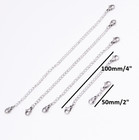 2pcs Stainless Steel Necklace Bracelet Double Lobsters Extenders Chain Findings
