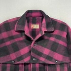 Vintage 50s Black Bear Mackinaw Jacket Mens M-l Buffalo Plaid Heavy Wool Hunting