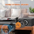 Vinyl Record Player With Dual Separate Stereo Speakers Vintage Turntable With   
