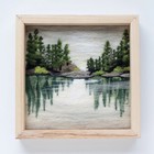 Felted Sky Lake Reflections Painting With Wool Needle Felting Kit New W foam Mat