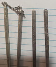 Two Pairs Of Vintage Sterling Silver Chinese Japanese Carved Floral Chopsticks