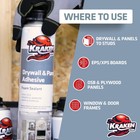 Kraken Bond Drywall Panel Adhesive Foam 24oz 12 Pack     Gun Not Incl 