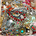 Over 3 Lb Unsorted Big Jewelry Lot Vintage New Junk   Good Mixed In Tangles