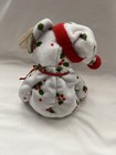 Ty Beanie Baby Holiday Teddy Dob December 25  1998 Red gold Ribbon