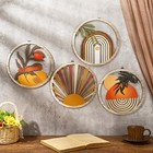 Qunclay 4 Pieces Boho Wall Art Wooden Bohemian Wall Decor Hanging Art Nursery 