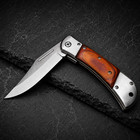 8 75    Wood Tactical Spring Assisted Open Blade Folding Pocket Knife Hunting -usa