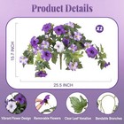 Artificial Fake Flowers Plants For Outdoor Decoration  2pcs Spring Faux Petunias