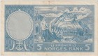Norway 5 Kroner Banknote 1955 Choice Very Fine Condition Pick 