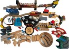 Massive Wooden Train Lot  Thomas   Friends  Melissa   Doug  Brio  Track  160  Pc