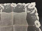 Vintage Austrian Pure Linen Handkerchief Cotton Lace Border Bridal Wedding