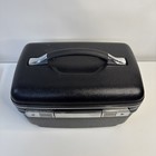 Vintage American Tourister Train Case Hard Shell - Tray Mirror Combo Black W box