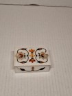Vtg Marble Inlay Art Trinket Jewelry Box From India Semi Precious Stone 