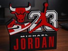 Michael Jordan 3d Desktop Art Stand - Chicago Bulls  23 Basketball Fan Gift
