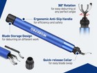 Workpro Hand Deburring Tool 11pcs Swivel Blades 360 Degree Rotary Head Deburring