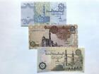 3 Pcs Egyptian Currency Set Ramses Ii  Hosni Mubarak Era Banknote Tutankhamen 