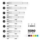 Cuesoul Tero Ak7 Built-in Spring Telescopic Dart Shaft White-lengthb c d e f g h