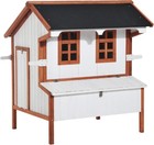 47  Wooden Chicken Coop House Rabbit Hutch Raised Poultry Cage Hen Pen Backyard