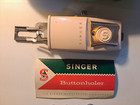 Vtg 1960 Singer Button Holer Sewing Machine Attachments  Manual  Ovalgreen Case