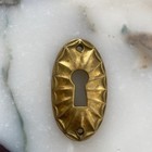 Vintage Pe Guerin Brass Adam Web Gold Plated Door Keyhole Plates  Key Plate 