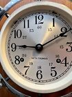 Vintage Seth Thomas Corsair Nickel Plated Ship Bell Clock Ships Wheel Helmsman