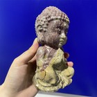 2 1lb 5 9 natural  Picture Jasper Buddha Statue Crystal Reiki Carving Decor