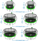 16ft Outdoor Trampoline For Kids   Adults With Basketball Hoop  1500lbs