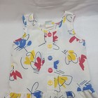 Vtg 80s Kate Greenaway Girls Abstract Print Dress White Primary Colors Size 6